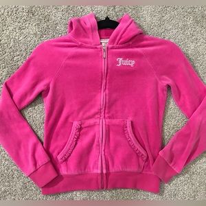 Girls Juicy Couture pink zip up jacket